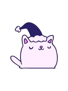 Kawaii kedi çizgi filminin el yapımı hareketli animasyonu