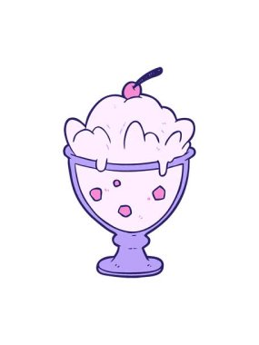 Çizgi film lezzetli tatlı illüstrasyonunun animasyonunu bob ve duraklat