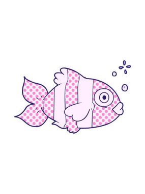 Egzotik bir balığın animasyonunu bob ve duraklat