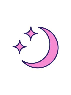 Geleneksel ay ve yıldız stilinde dövmenin satış animasyonu