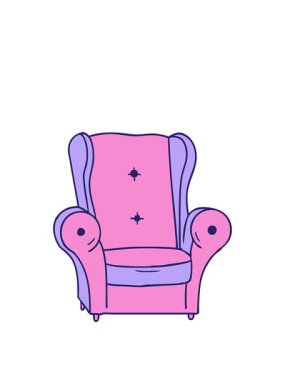 Eski bir koltuğun çizilmiş karikatürünün animasyonunu uzatıyorum.