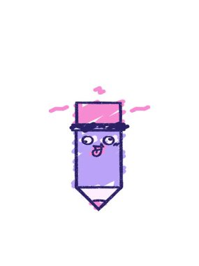 Kalem Tebeşiri Resim Çiziminin hareketli animasyonu