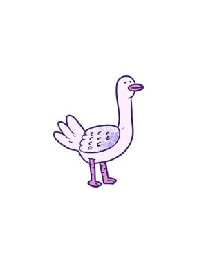 Parlak renkli kuşun çizgi filminin satış animasyonu