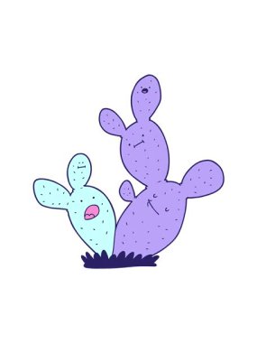 Kaktüsün illüstrasyonunun hareketli animasyonu