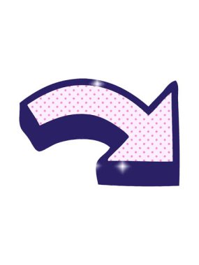 Çizgi roman tarzı bir okun ışıltı etkisi çizgi filmi