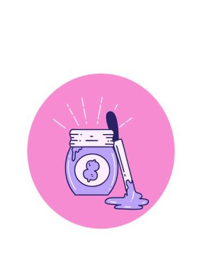 Dövme stili fıstık ezmesi ikonunun animasyonunu büyütüyorum.