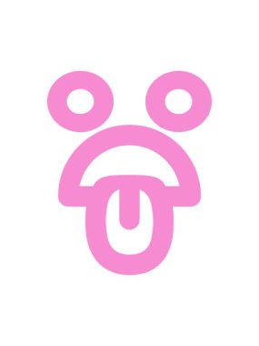 Titreyen hareketler, dik dik bakan mide bulandırıcı yüz simgesi.