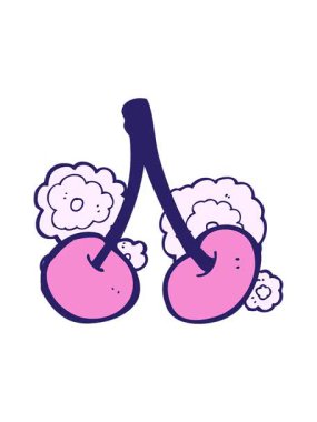 Dikkat çekici karikatür kirazları animasyonu