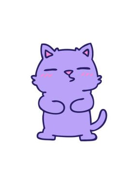 El yapımı tuhaf kedinin hareketli animasyonu