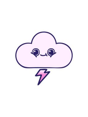 Fırtına bulutunun gölgeli çizgi filminin radyoaktif parlayan animasyonu