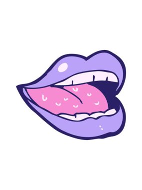 Gülen ağzın hareketli animasyonu.