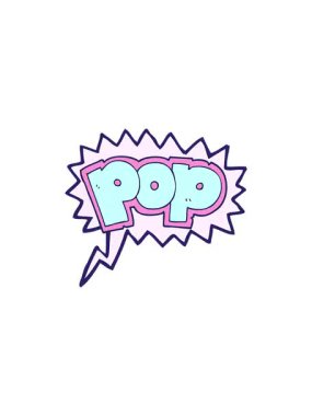 Serbest konuşma baloncuğu POP sembolünün gösterişli satış animasyonu