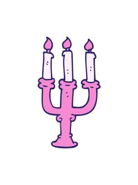 Karikatür karalama şamdanı tutucusunun titreşimli hareket animasyonu