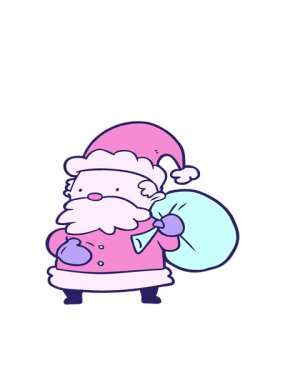 Bir çizgi film Noel Baba 'nın hareketli animasyonu