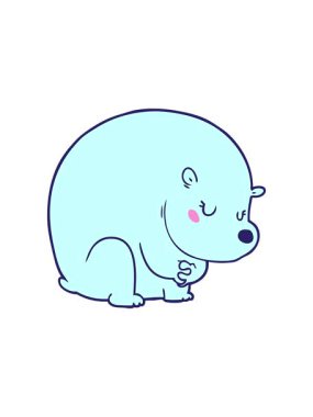 Sevimli kutup ayısı çizgi filminin dikkat çekici animasyonu