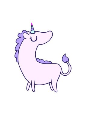 power up animation of freehand drawn cartoon of cute kawaii unicorn