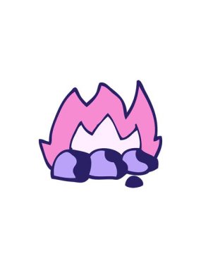 El çizimi çizgi film yanan kömürlerin bölünme etkisi