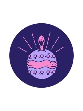 Dövme stili Noel süslemesinin hareketli canlandırması