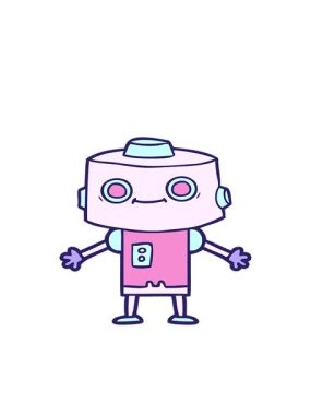 bir robotun karalama hareketinin hareketli animasyonu