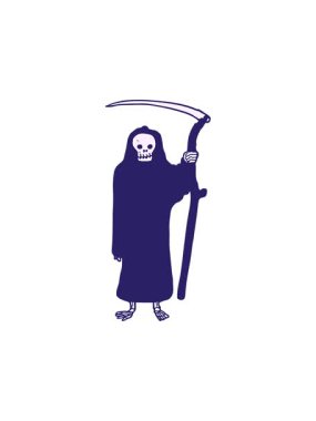 Ölüm çizgi filminin basınçlı animasyonu