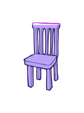 Çizgi film ahşap sandalyenin animasyonunu çalıştır.