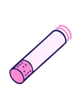 Bir sigara çubuğunun sevimli çizgi filminde dönen hareket animasyonu