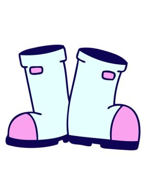 Çizmeli Wellington çizmelerinin neon ışık efektleri