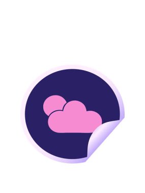 Güneş ışığı ve bulutun dairesel kabuk soyma çıkartmasının animasyonunu genişletiyor.