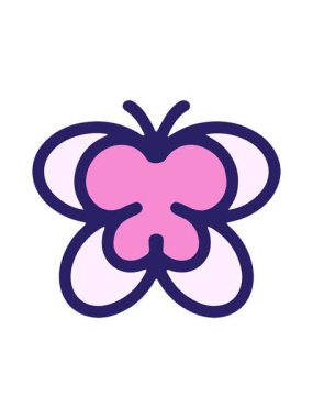 Basit ve sevimli kelebek çiziminin animasyonunu salla ve durdur