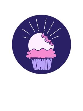 Dövme stili bir çöreğin, üzerinde eksik ısırık olan canlandırmasını yüksel ve yüzdür.