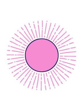 Güneşin titreşimli animasyonu basit grafik