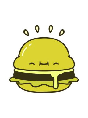 Lezzetli hamburgerin renk değişimi