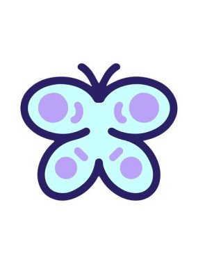 Tatlı bir kelebeğin basit ama cesur çiziminin animasyonunu durdurup duraklat