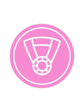 Madalya ödüllü dairesel simgenin hareketli animasyonu