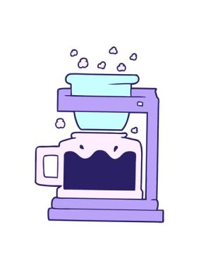 Filtre kahve makinesinin titreşimli animasyonu