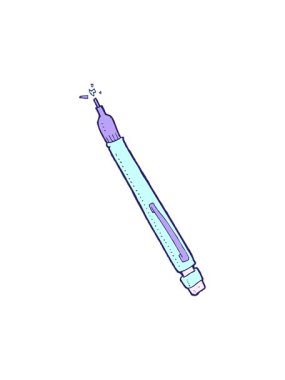 karikatür kalem çiziminin efekt canlandırması