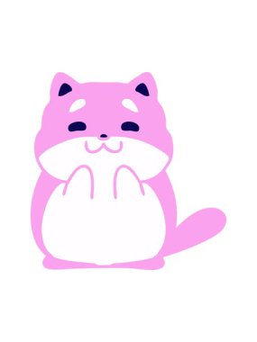 Küçük mutlu Corgi 'nin neon ışık efekti animasyonu