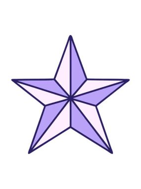 Neon ikonik dövme şeklindeki yıldız karalamalarının titreşimli animasyonu