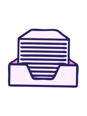 Yığılmış kağıtların gölgelenmiş gradyan karikatürlerinin titreşimli hareket animasyonu