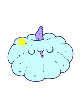 Parlayan yıldızlar mutlu balkabağı çizgi filminin animasyonunu etkiler.