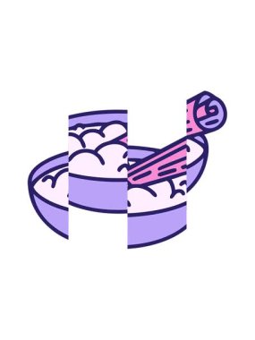 Tarçın çubuğu çizimi ile geleneksel Brezilya kanjitasının bölünmüş hareket animasyonu