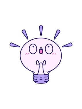 Parlayan bir elektrik ampulünün çizgi filminin dönen hareketli animasyonu