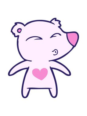 Titrek hareketli çizgi film ıslık çalan ayının animasyonu