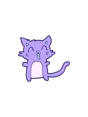 Mutlu bir kedinin çizgi filminin gösterişli satış animasyonu