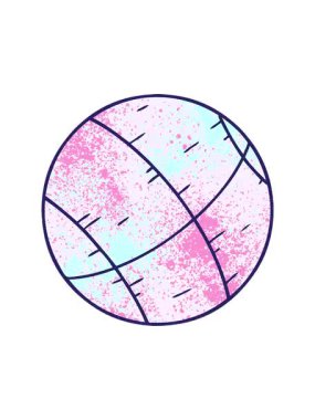 Bir basket topunun dokulu karikatürü çizilmiş el hareketlerinin animasyonu