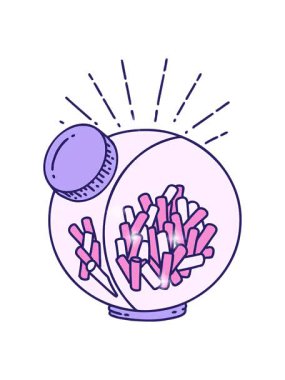 Geleneksel dövme şeklindeki şeker kavanozunun çiziminin ışıltı etkisi