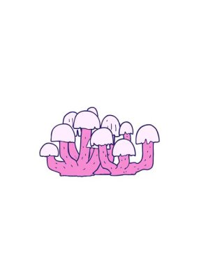 Bir mantarın çizgi film tasarımının yükselişi ve yüzdürülmesi