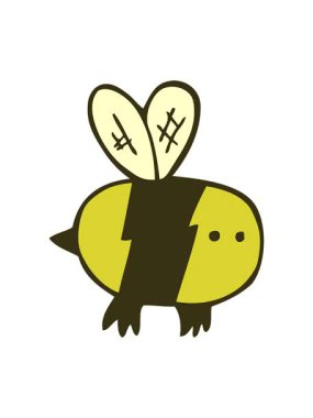 Mutlu vızıldayan bir arı çizgi filminin renk animasyonu değişiyor