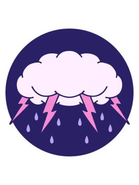 Bir fırtına bulutunun ikonik dövme şeklindeki görüntüsünü bob ve duraklat