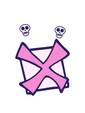 karikatür karikatür işaretinin kafatası animasyonu